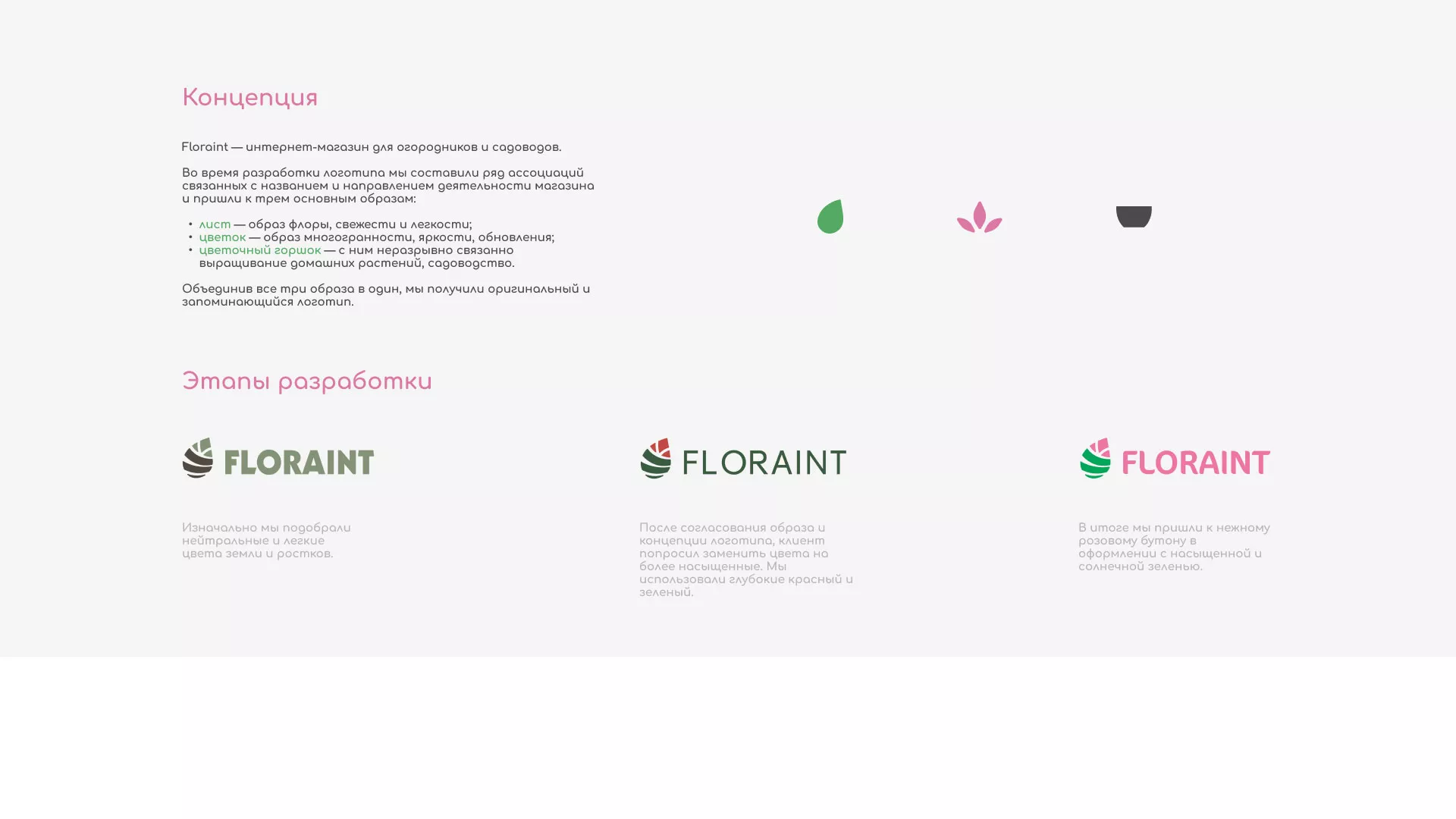 Создание логотипа и интернет-магазина «FLORAINT» в Лесном